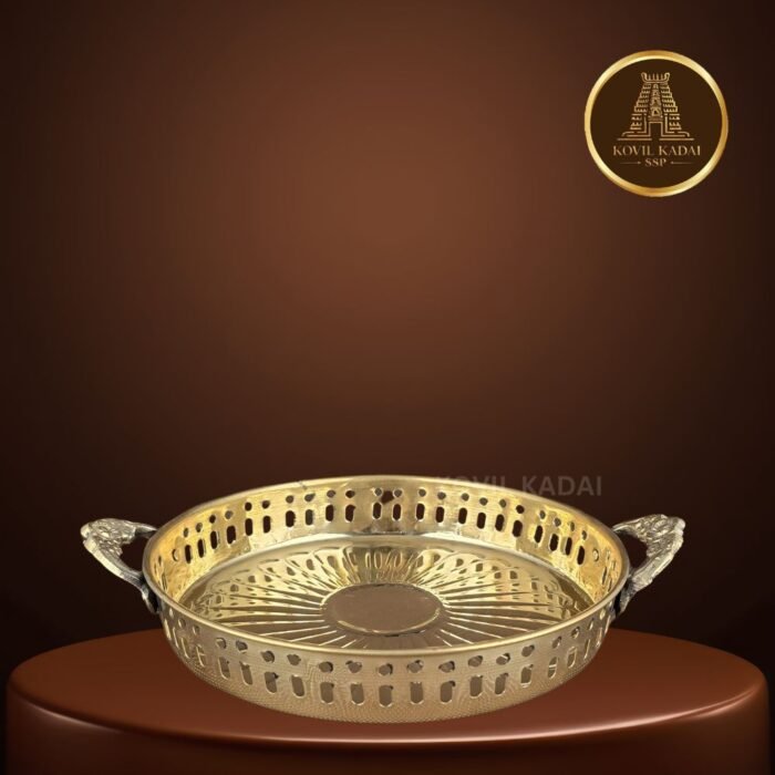 Brass Kumsa Plate With Handle